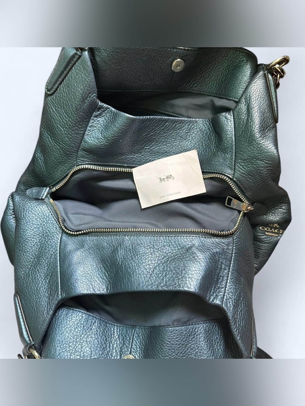 Coach Blue Leather Hobo Bag - Picture 2 of 4